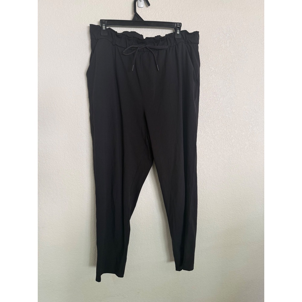 Lululemon Keep Moving 7/8 High Rise Pant Black Luxtreme Trouser Women Size 14